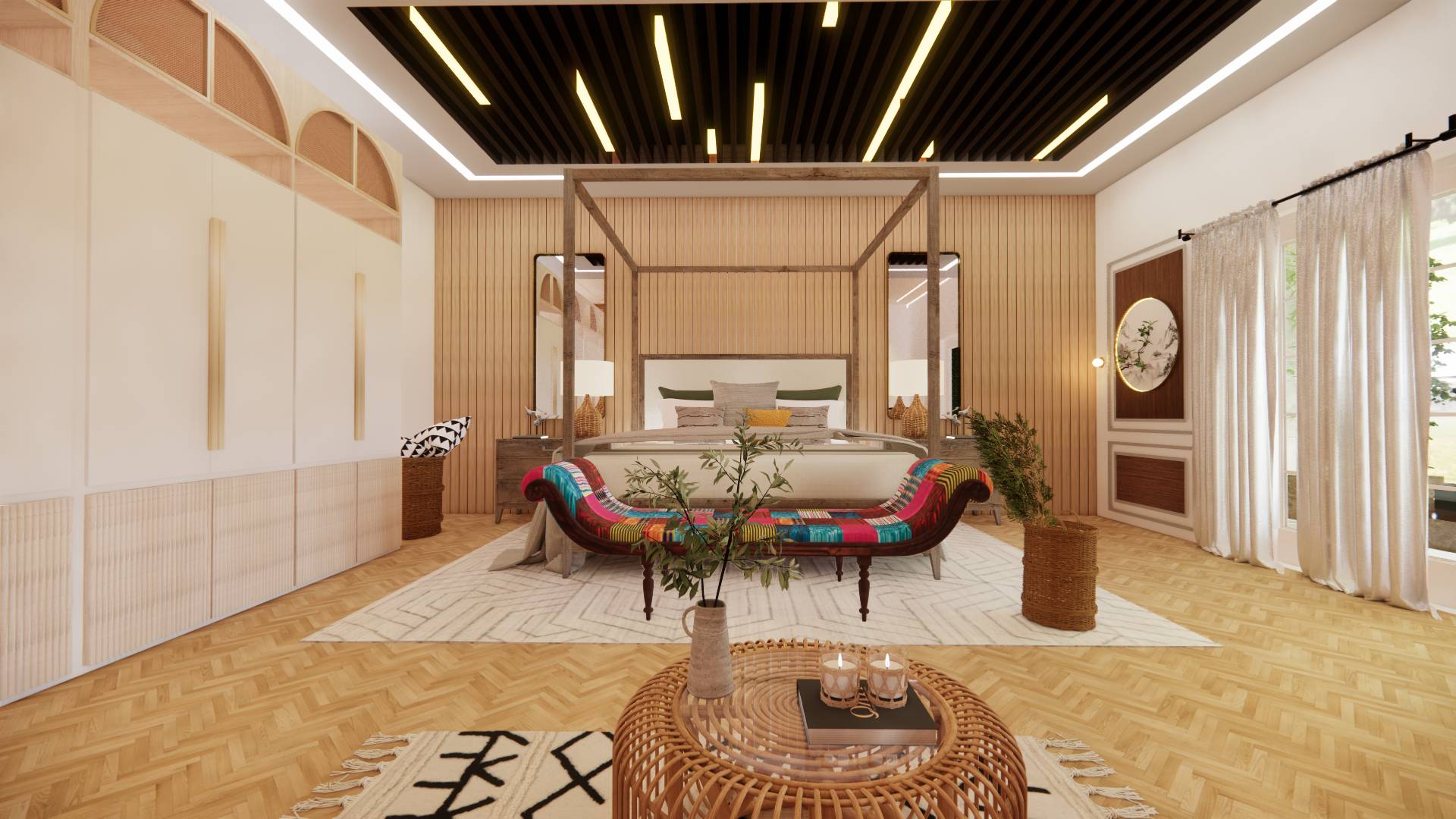 Boho living area Boho living area